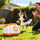 PawHut Automatic Dog Ball Launcher with 3 ETPU Balls - Orange-Powerful 5200mAh battery offers 2 hours of cordless play on a single charge 