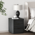 Manhattan Comfort Evelyn 20" Modern 3-Drawer Nightstand - Charcoal Grey-Includes 3 Full Extension Drawers