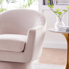 Modway Astral Performance Velvet Fabric and Wood Swivel Chair - Pink-360º Swivel Base