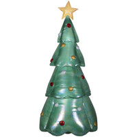 GEMMY Airblown Inflatable Green Iridescent Christmas Tree - 90"-Shiny iridescent fabric