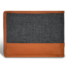 Champs - Portefeuille Bi-Fold en Cuir Denim - Beige/Noir-Compartiment double pour billets
