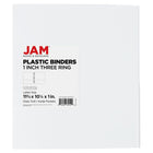 JAM Paper - Classeur en plastique de 0 -5 pouce - blanc - 3 anneaux-Taille : 0,5" de largeur | Peut contenir jusqu'à 100 feuilles de papier.