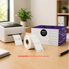Premium Tape Dymo 30332 Square Labels - 1" W x 1" L -  Black/White - 750 Pack-Brand: Premium Tape