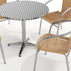 Table ronde en aluminium de 31,5 po avec 4 chaises en rotin beige, intérieur/extérieur (TLH-ALUM-32RD-020BGECHR4-GG)-7