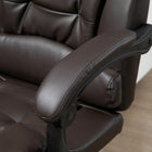 HOMCOM - Fauteuil de bureau exécutif inclinable en similicuir avec accoudoirs - café-Couleur : Café