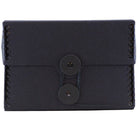 JAM Paper Kraft Portfolio with Button and String Small Wide - 4 1/4 x 6 1/4 x 2 - Black Recycled-Black Kraft Portfolio with Button & String Closure