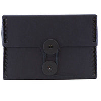 JAM Paper Kraft Portfolio with Button and String Small Wide - 4 1/4 x 6 1/4 x 2 - Black Recycled-Black Kraft Portfolio with Button & String Closure