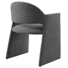Modway Talia Upholstered Fabric Dining Armchair - Charcoal-Arrives Fully Assembled