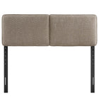 Modway Lindee Boucle Fabric Full Headboard - Oatmeal-Wood Legs