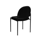 Flash Furniture – Chaise empilable en tissu avec structure en acier, noir-Rembourrage en tissu noir