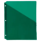 JAM Paper Plastic Binder Pockets - 11 3/16 x 9 1/4 - Green - 6 Pack-Colour: Green