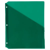 JAM Paper - Pochette en Plastique pour Reliure - 11 3/16 x 9 1/4 po - Vert - Paquet de 6-Couleur : Vert