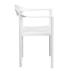 Flash Furniture - Chaise de café empilable en plastique blanc de la série HERCULES, capacité de 1000 lb-Structure de pattes en métal robuste