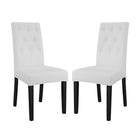 Modway Confer Vinyl Dining Side Chair - White - 2 Pack-Modern dining chair