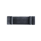 Manhattan Comfort Concord 59" Modern Chenille Upholstered Bench - Black-17.5" L x 59" W x 23.6" H