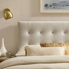Modway Emily Stain-Resistant Performance Velvet Queen Size Headboard - Alabaster-Queen Size Headboard