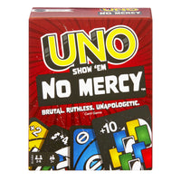 Uno HWV18 Show 'em No Mercy-UNO Show 'em No Mercy game adds 56 more cards, special rules and super-tough action cards for the most brutal edition of UNO ever!