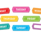 Ashley Productions Magnetic Die-Cut Timesavers & Labels - Days of the Week - Chalk Loops - 8 Per Pack - 3 Pack-Write-on/wipe-off surface