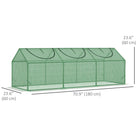 Outsunny 71" x 24" x 24" Portable Mini Tunnel Greenhouse with 3 Windows- Greenhouse with 3 zipper entrances, offers air circulation    
 
