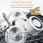 Gotham Steel - Batterie de cuisine antiadhésive en céramique 12 pièces - Crème-Facile à manier : légère mais robuste. poignées ergonomiques qui restent froides pour un confort optimal sur la plaque et au four