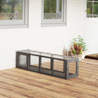 PawHut Outdoor Extendable Pet Enclosure with 3 Doors - Grey-Connect multiple cat tunnels for extended outdoor exploration fun 