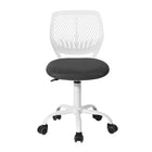 Homy Casa Teen Task Chair - Grey/White-Colourful PP back & breathable mesh seat