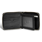 Champs - Portefeuille Zip Around en Cuir Camouflage - Noir-Doublure RFID
