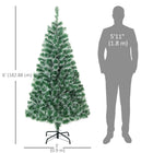 HOMCOM 6' Artificial Christmas Tree with Realistic Branches - Green-Quick assembly, disassembly and storage 