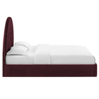 Modway Solana Arched Performance Velvet Queen Platform Bed - Mulberry-Plinth Base