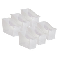Teacher Created Resources - Bac à livres en plastique, clair, paquet de 6-Le stockage en plastique transparent offre le style et la fonctionnalité pour créer une salle de classe organisée