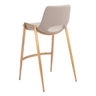 Zuo Desi Counter Stool - Beige/Gold - Set of 2-7