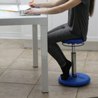 FDMT Kore Adjustable Wobble Stool - 14-19" H - Dark Blue-Increase Secondary Focus: Continuous movement while sitting relaxes the right side of the brain, leading to better focus.