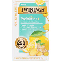 Twinings of London Superblends Probiotic Lemon & Ginger Tea - 18 Pack-Herbal specialty tea