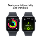 Apple Watch SE 3 - 40 mm - GPS - Midnight Aluminum Case with Midnight Sport Band - S/M-SE 3 can detect a hard fall or severe car crash, automatically help connect you with emergency services, and notify your emergency contacts. Check In can automatically notify a loved one when you’ve arrived at your destination