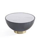 Manhattan Comfort Anderson Modern 28.15" Coffee Table and 18.43" End Table - Grey - Set of 2-28.15" L x 28.15" W x 17.72" H