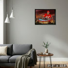 Mackenzie Weegar Flames Skyline - Framed Canvas - 31" x 22"-Ready to hang - arrives fully assembled