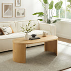 Modway Aspect Oval Wood Coffee Table - Oak-Oak Wood Veneer