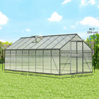 Outsunny Spacious Outdoor Polycarbonate Greenhouse - 8' x 16' x 7' - Robust aluminium alloy frame for long-term use
 