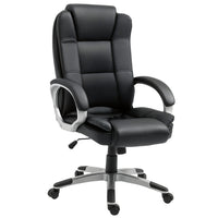 Vinsetto - Fauteuil de direction à dossier haut avec accoudoirs rembourrés-La fonction d’inclinaison offre une expérience ultra-confortable