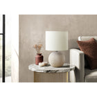 Monarch Specialties 16" H Contemporary Table Lamp - Ivory Concrete / Ivory / Cream Shade-Illuminate your space effortlessly with the convenient on/off turn knob switch, designed to operate with a 60W bulb (not included)