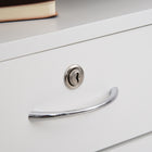 HOMCOM 24" Rolling Document & Printer Filing Cabinet - White-Made of melamine coated particle board material for strength and stability
