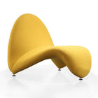 Manhattan Comfort MoMa 32.3" Modern Wool Blend Upholstered Accent Chair - Yellow - 2 Pack-Framed Made of Metal with 3 Geometric Legs