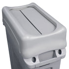 Rubbermaid Slim Jim Lid with Venting Channels - Grey-Slim design