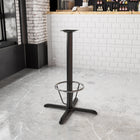 Flash Furniture Chrome 30"W x 30"L Bar Height X-Base, Black (XUT3030BAR3CFR)-X-Base Configuration