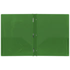 Staples Poly Report Cover - Light Green-Three tangs