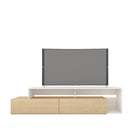 Nexera Tonik 72" TV Stand With 2 Drawers - Natural Maple/White-The 72-inch TV Stand is perfect for today's extra wide TV screens and will add a modern high-end style to your living room