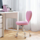 HOMCOM - Chaise de bureau en forme de cœur à hauteur réglable - rose-Hauteur d’assise réglable pour s’adapter à différentes hauteurs de bureau