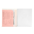 Poppin – Cahier 1 sujet spiralé à pochette, rosé (105224)-Reliure en métal blanc, rond et robuste