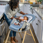 Ingenuity Proper Positioner 7-in-1 Deluxe High Chair - Chambray-Big kid, bigger seating options! This 7-in-1 transforms into a toddler high chair and transitions into a booster, perfect for restaurant dining. The seat offers ergonomic design to help with postural stability while the multi-position, adjustable footrest gives added comfort