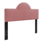 Modway Soleil Performance Velvet Twin Bed - Dusty Rose-Reinforced Center Beam and Support Legs